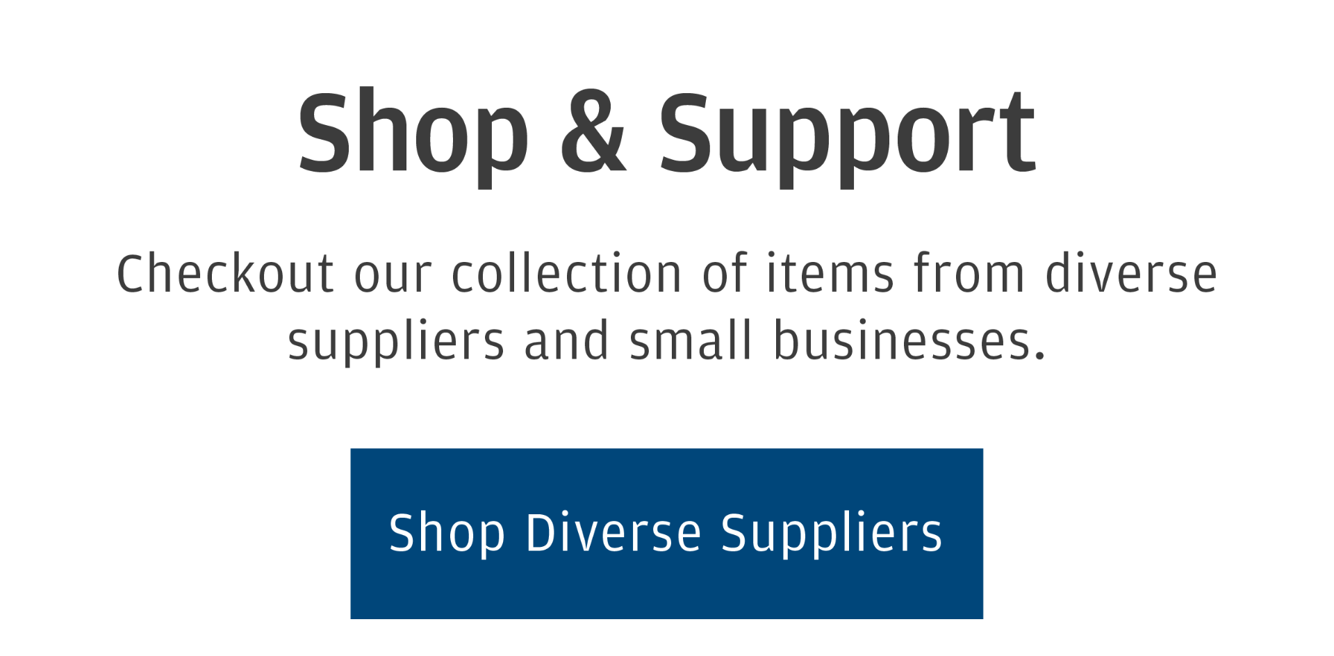 Shop & Support Diverse Suppliers